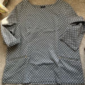 Talbot’s Gray dotted Long-sleeve Tunic